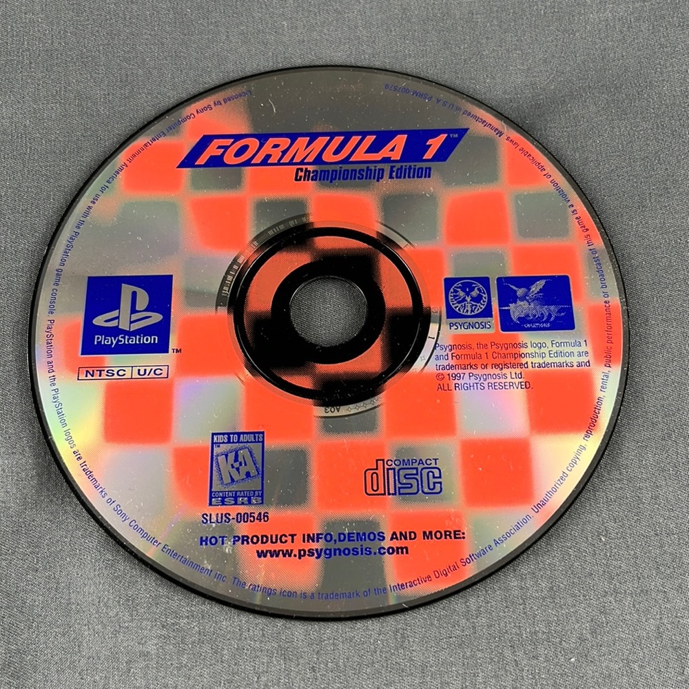 PlayStation 1 | Formula 1 Championship Edition | Disk Only
